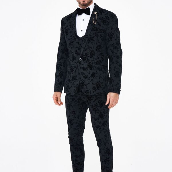 House of Cavani Georgi Floral Three Piece Suit