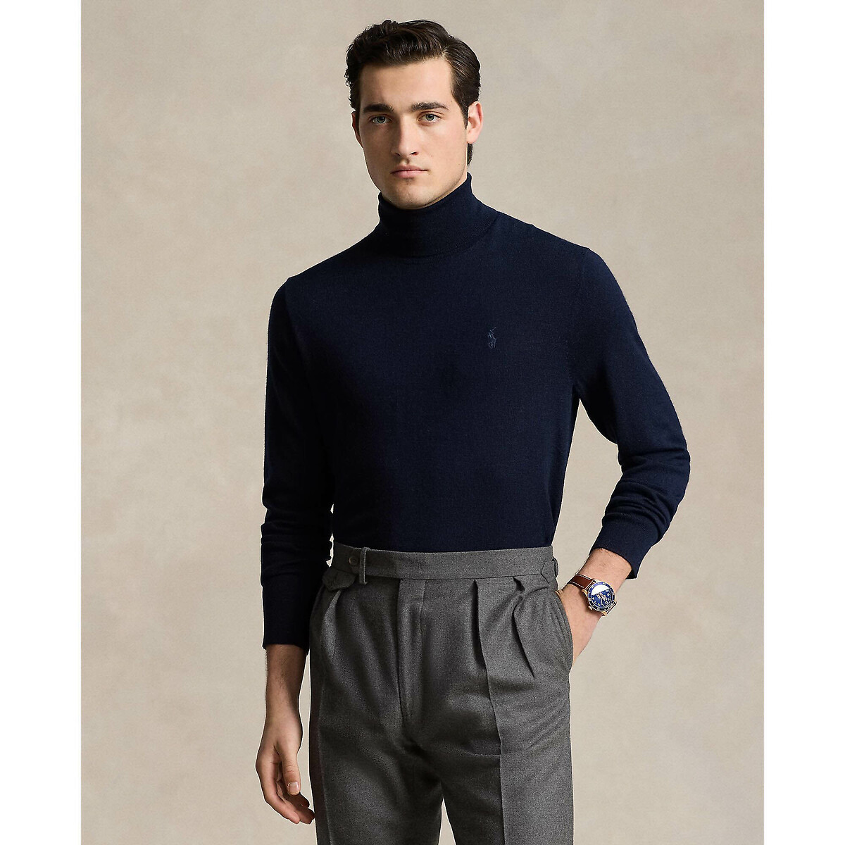 Turtleneck Jumper in Washable Wool