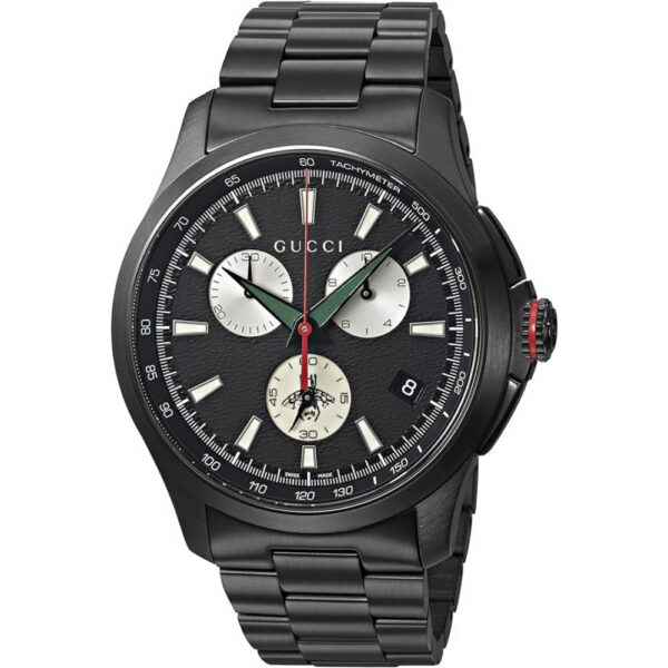 Gucci YA126268 G-Timeless Chronograph Mens Watch - Black - One Size