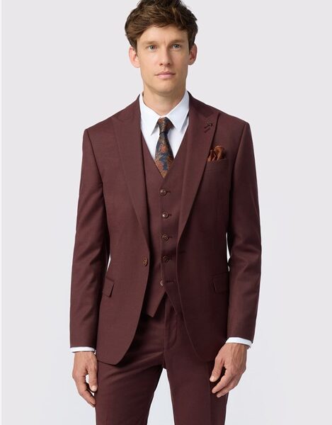 Antique Rogue Slim Fit Harley Mulberry Flannel Men's Suit Jacket