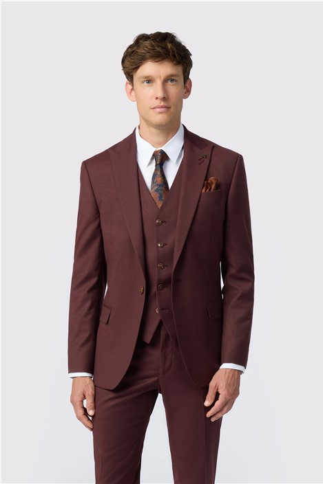 Antique Rogue Slim Fit Harley Mulberry Flannel Men's Suit Jacket