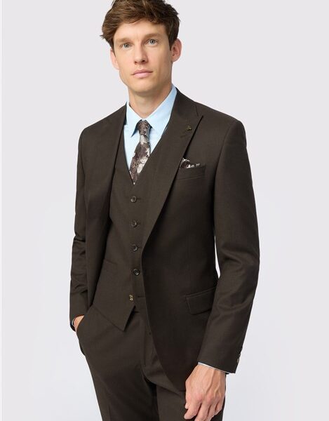 Antique Rogue Slim Fit Harley Chocolate Flannel Men's Suit Jacket