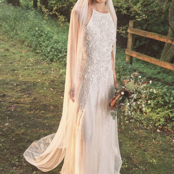 Coast Women's Floral Embellished Tulle Wedding Dress in Ivory | Size: 18