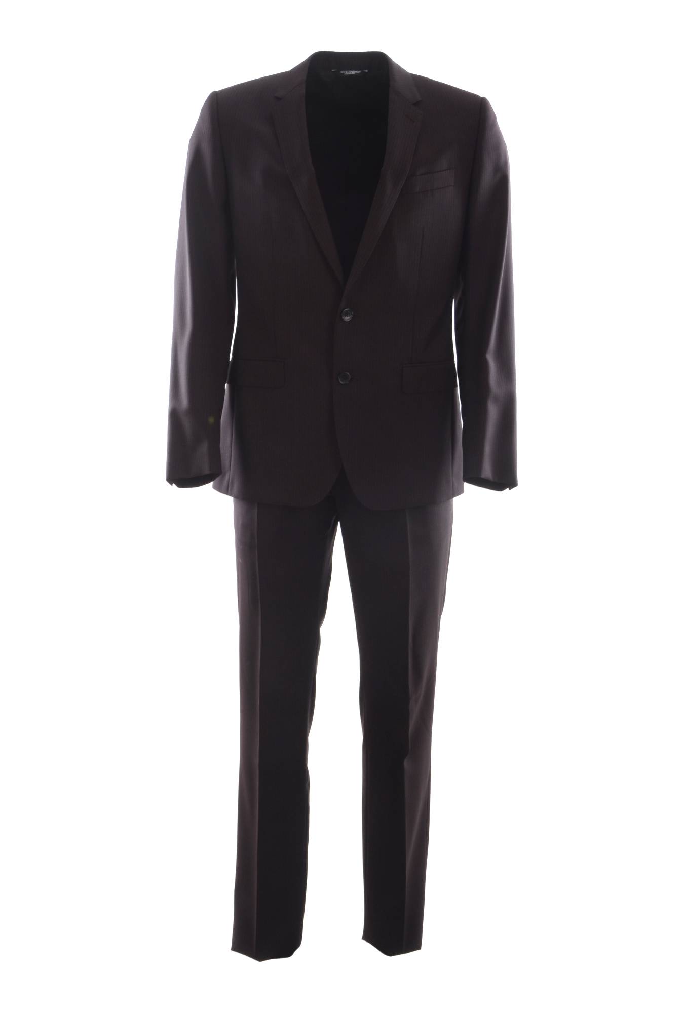 Dolce & Gabbana Mens Maroon Wool Suit Virgin Wool - Size S / IT 46