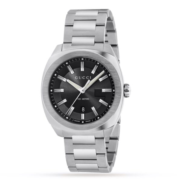 Gucci - Stainless Steel Bracelet Sunray Black Dial Mens Watch - One Size