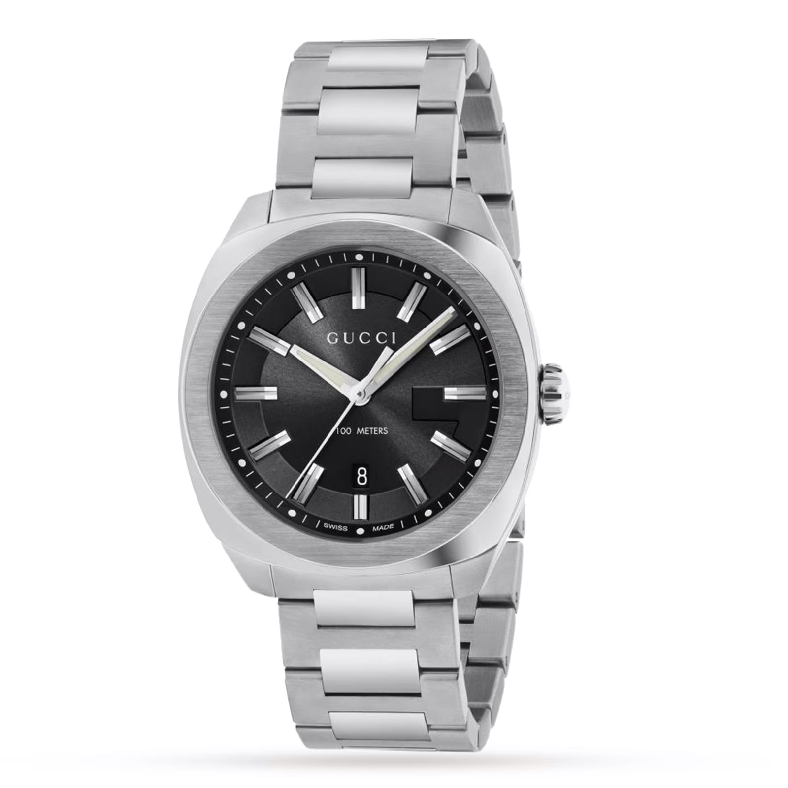 Gucci - Stainless Steel Bracelet Sunray Black Dial Mens Watch - One Size