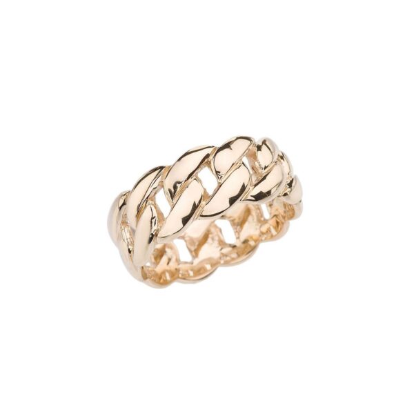 Cuban Chain Ring in 9ct Gold