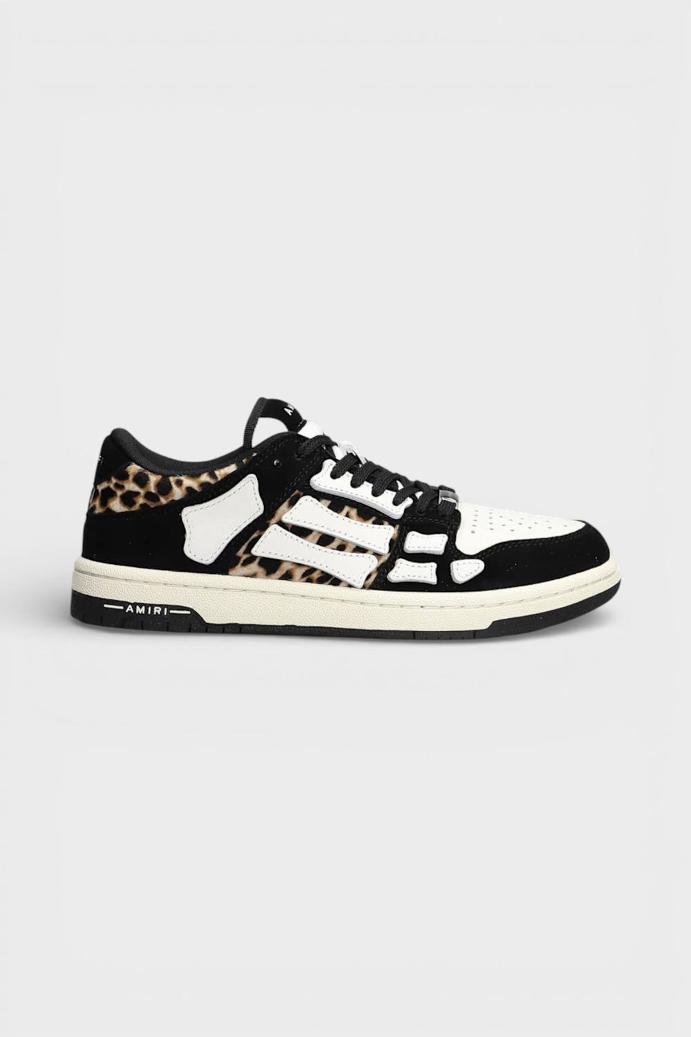 Amiri Women's Skel Low Leopard Print Black | Size: 7