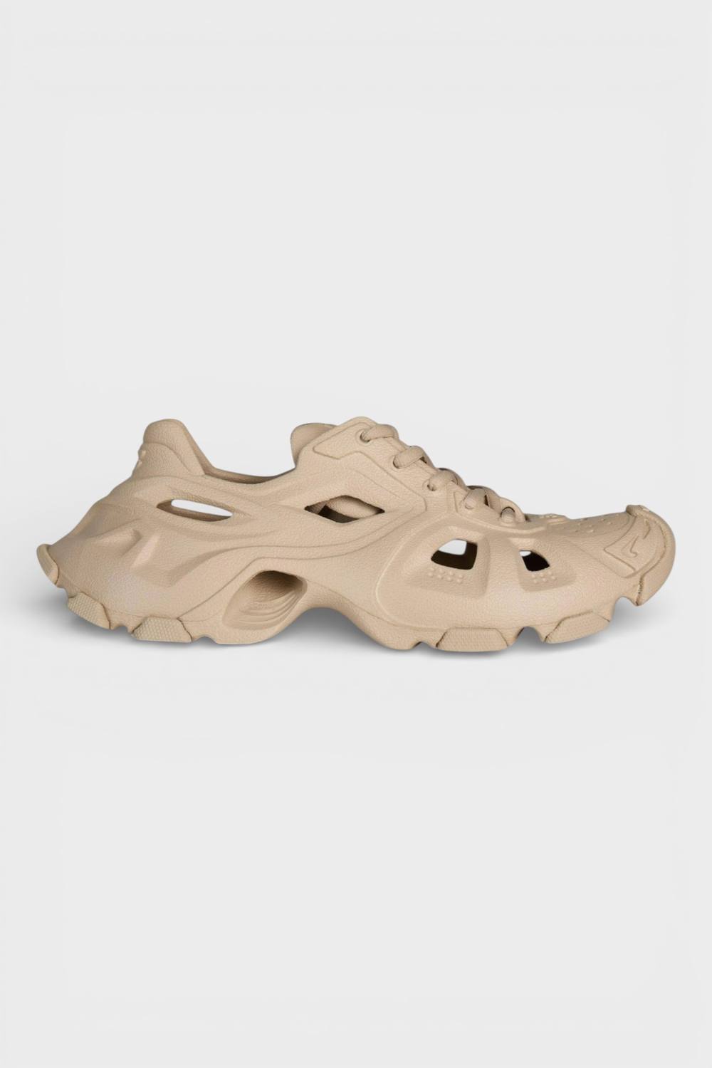 Balenciaga Women's HD Caged Lace Up Sneakers Taupe | Size: 7