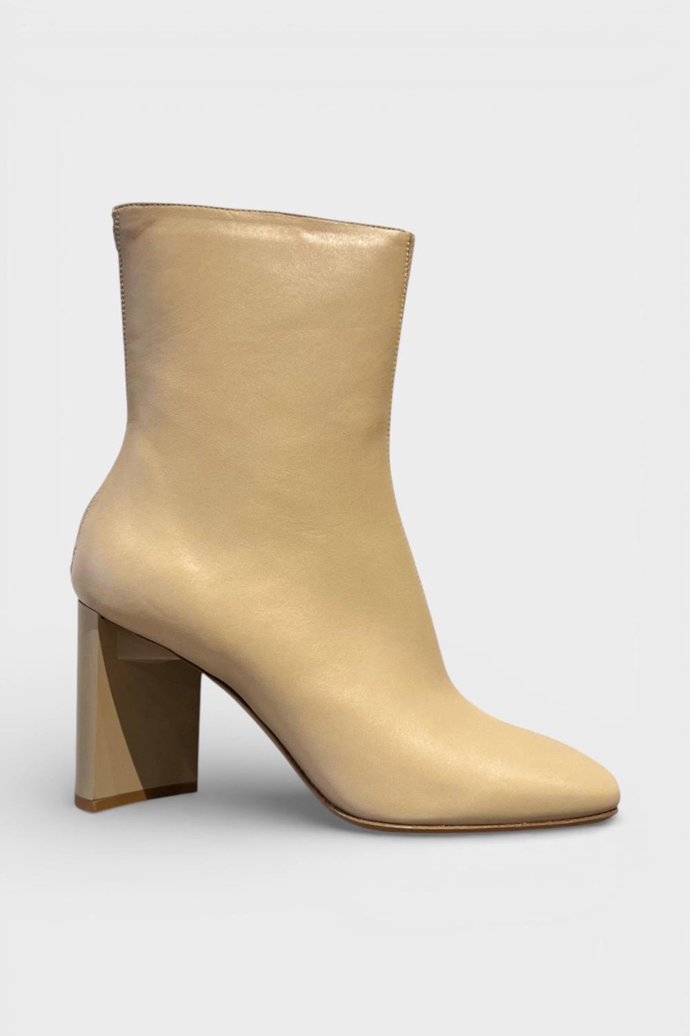 Maison Margiela Women's Cutout Heel Ankle Booties Tan in Beige | Size: 5