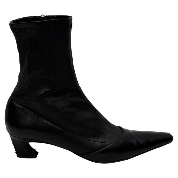 Acne Studios Women's Preloved Bano Sock Ankle Boots in Black Leather | Size: 6
