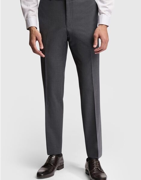 Ted Baker Slim Fit Charcoal Grey Panama Men's Suit Trousers