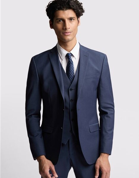 Ted Baker Slim Fit Blue Panama Men's Suit Jacket