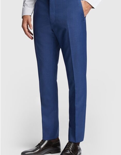 Ted Baker Slim Fit Cobalt Sharkskin Men's Trousers, Blue