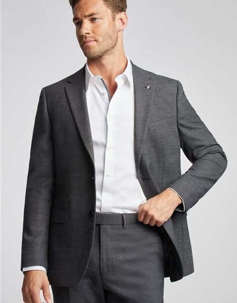 Ted Baker Slim Fit Charcoal Grey Semi Plain Men's Suit Jacket