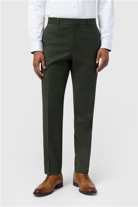 Ted Baker Slim Fit Lear Olive Flannel Men's Trousers