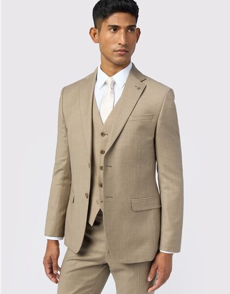 Ted Baker Slim Fit Larkin Oatmeal Flannel Men's Suit Jacket
