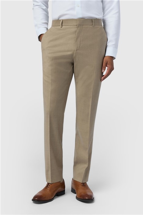 Ted Baker Slim Fit Larkin Oatmeal Flannel Men's Trousers, Beige