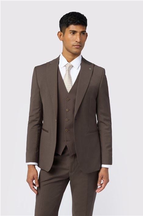 Ted Baker Slim Fit Freeth Taupe Tonic Men's Suit Jacket