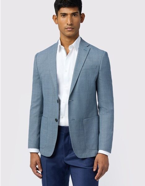 Ted Baker Slim Fit Prynne Blue Structure Mens Blazer - Formal & Casual